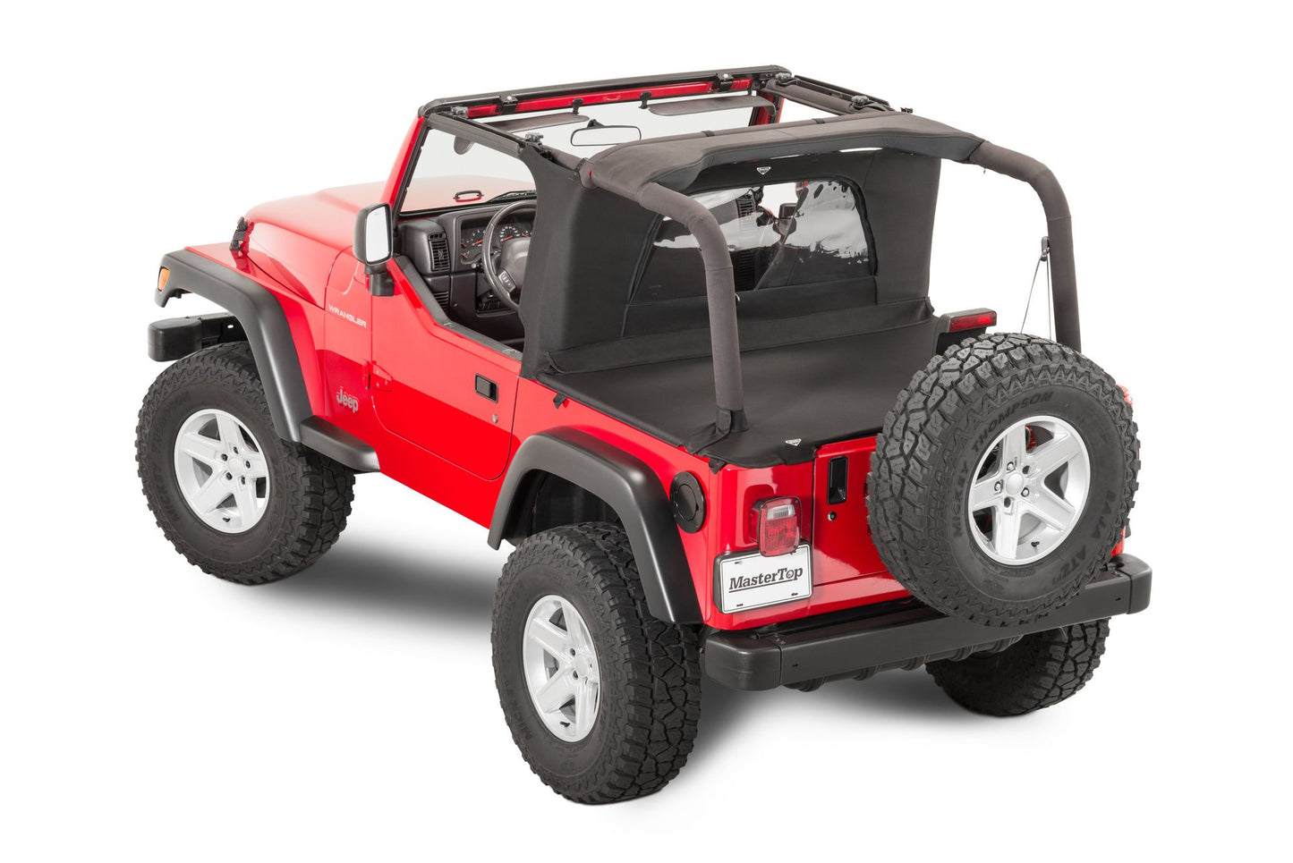 Jeep TJ Ultimate Soft Top Combo Bimini Top Plus For 97-02 Wrangler TJ WindStopper Plus and Tonneau No Door Skin MasterTop-3