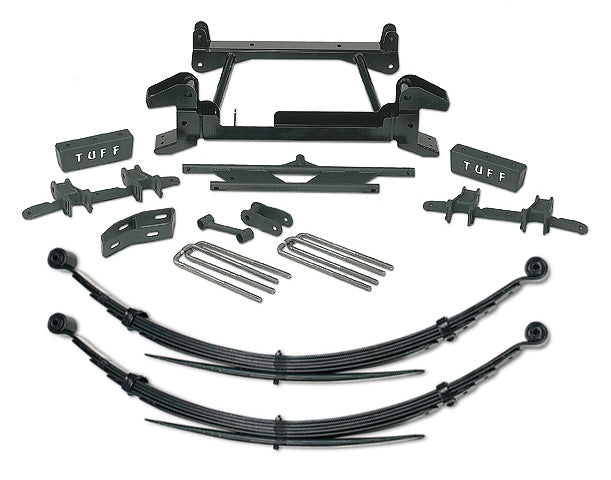 4 Inch Lift Kit 88-97 Chevy/GMC Truck K2500/3500 4x4 8 Lug with Rear Leaf Springs Fits Models with Cast Lower Control Arms Only Tuff Country-1