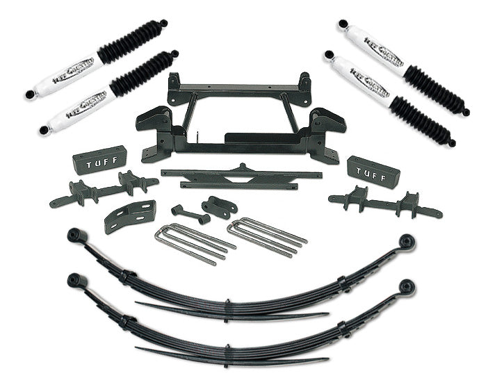 4 Inch Lift Kit 88-97 Chevy/GMC Truck K2500/3500 4x4 8 Lug with Rear Leaf Springs Fits Models with Cast Lower Control Arms Only Tuff Country