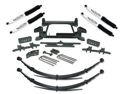 4 Inch Lift Kit 88-97 Chevy/GMC Truck K2500/3500 4x4 8 Lug with Rear Leaf Springs Fits Models with Cast Lower Control Arms Only Tuff Country