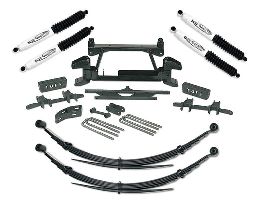 4 Inch Lift Kit 88-97 Chevy/GMC Truck K2500/3500 4x4 8 Lug with Rear Leaf Springs Fits Models with Cast Lower Control Arms Only Tuff Country