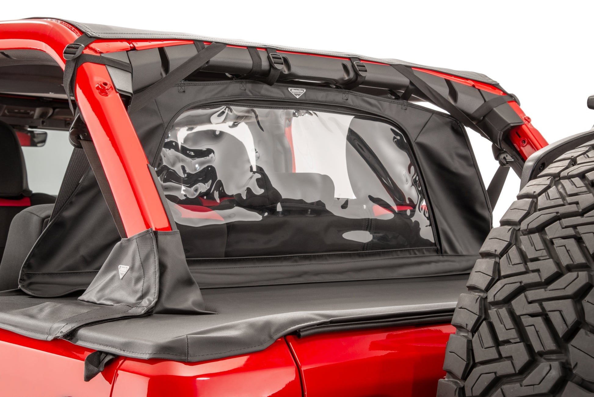 Bimini Top Plus/Regular Wind Stopper/Tonneau Cover 3 piece Combo 18-Present Jeep JLU Wrangler Black Diamond MasterTop-1