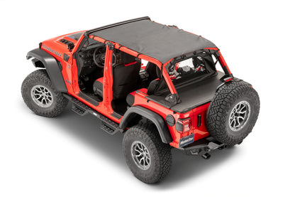 Bimini Top Plus/Regular Wind Stopper/Tonneau Cover 3 piece Combo 18-Present Jeep JLU Wrangler Black Diamond MasterTop-2
