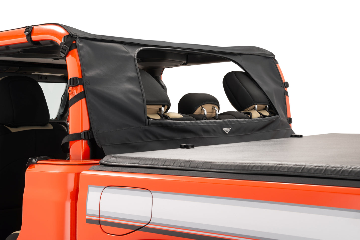 Bimini Top Plus /Windstopper Combo 20-Present Jeep JT Gladiator 4Dr Black Diamond MasterTop-2