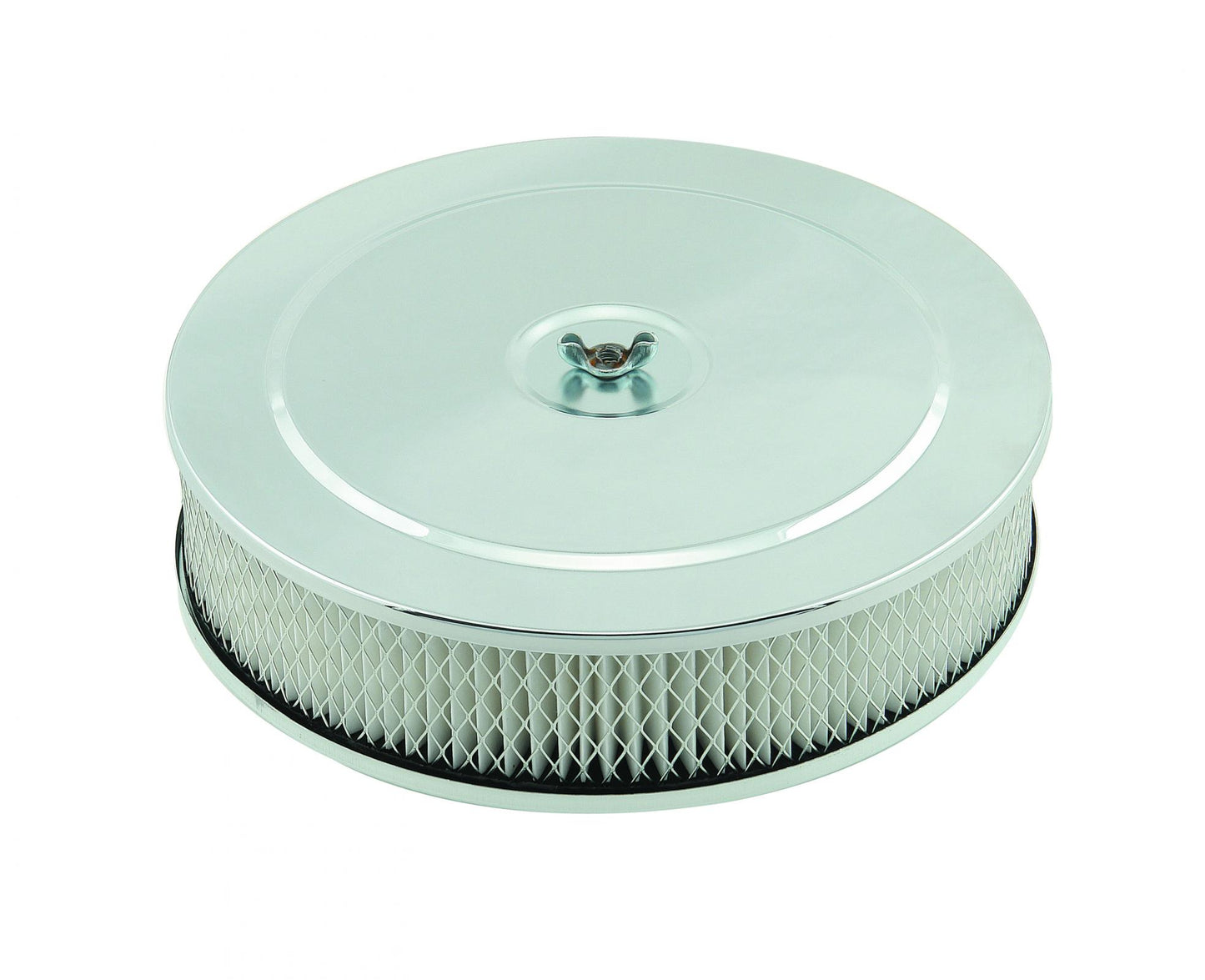 Air Cleaner 9 Inch Diameter x 2-3/4 Inch Tall Chrome Fits 5-1/8 Inch Diameter Carb Neck Mr Gasket