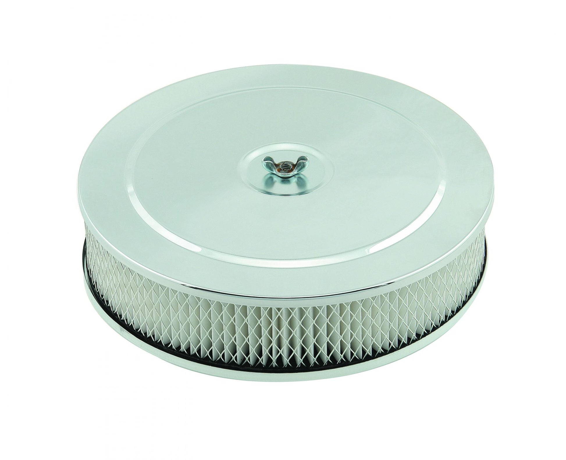 Air Cleaner 9 Inch Diameter x 2-3/4 Inch Tall Chrome Fits 5-1/8 Inch Diameter Carb Neck Mr Gasket
