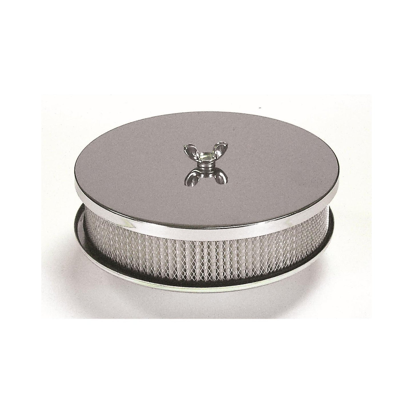 Air Cleaner 6-1/2 Inch x 2 Inch Chrome Fits 5-5/16 Inch or 2-5/8 Inch Carburetor Necks Mr Gasket