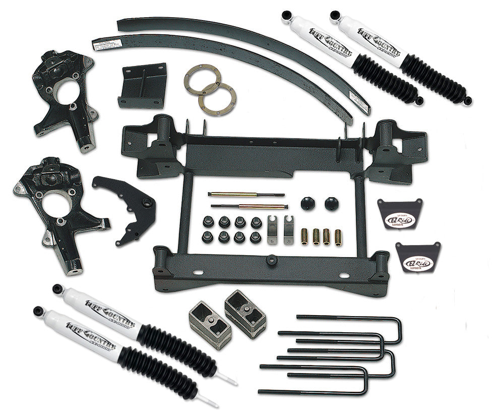 4 Inch Lift Kit 2006 Silverado/Sierra 1500 w/One Piece Sub Frame Fits Models w/o Factory Air Ride Shocks Tuff Country