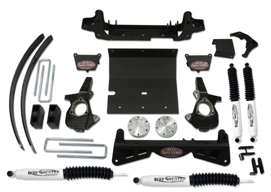 4 Inch Lift Kit 2006 Silverado/Sierra 1500 w/3 Piece Sub Frame w/o Factory Air Ride Shocks Tuff Country