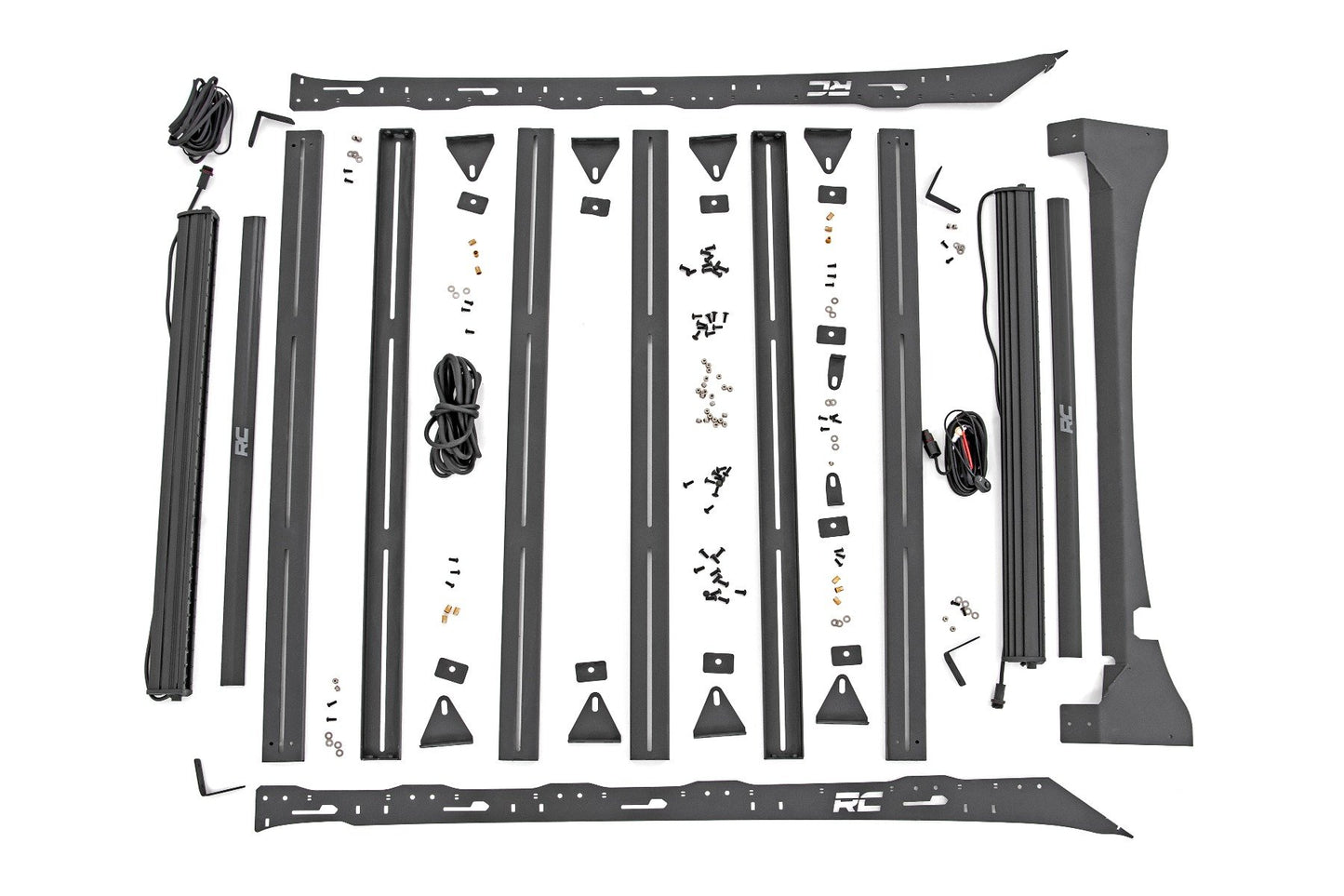 Roof Rack | FR & RR 40 Inch Single Row BLK LEDs | Ford F-150 2WD/4WD (15-18) Rough Country