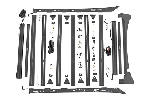 Roof Rack | FR & RR 40 Inch Single Row BLK LEDs | Ford F-150 2WD/4WD (15-18) Rough Country
