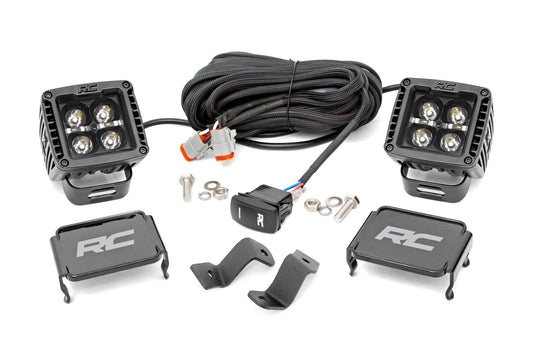 LED Light Pair | Ditch Mount | 2" Black DRL | Ford F-150 (15-24)/F-150 Lightning (22-24)  Rough Country