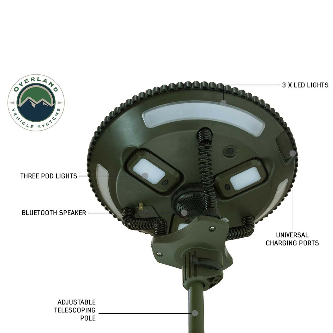 UFO Solar Light Light Pods & Speaker - Camping Light Overland Vehicle Systems-8