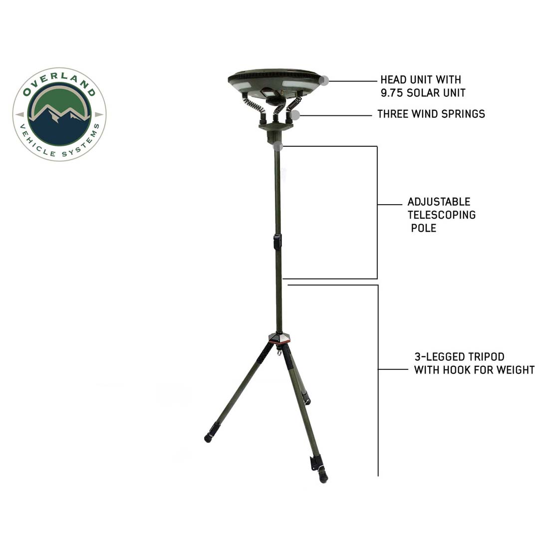 Overland Vehicle Systems UFO Solar Light Light Pods & Speaker - Camping Light Overland Vehicle Systems