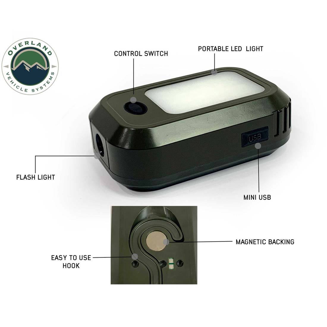 Overland Vehicle Systems UFO Solar Light Light Pods & Speaker - Camping Light Overland Vehicle Systems