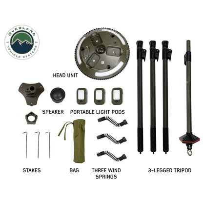 UFO Solar Light Light Pods & Speaker - Camping Light Overland Vehicle Systems-16