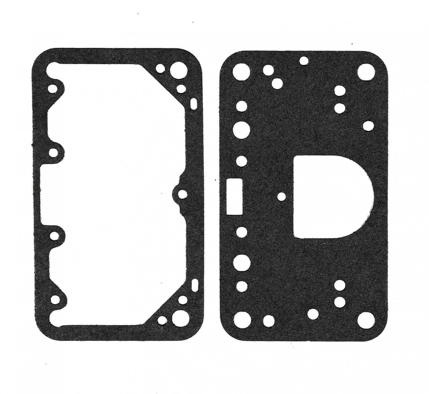 Carburetor Fuel Bowl and Metering Block Gaskets For Holley Holley 2300, 4150, 4160 Fuel Bowl and Metering Block set, 1 each per set. Replacement fuel bowl and metering block Gaskets for Holley carburetors Mr Gasket