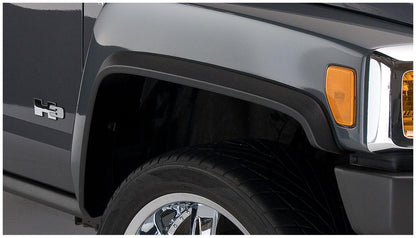 Black OE Style Smooth Finish 4-Piece Fender Flare Set For 2006-2010 Hummer H3 Bushwacker