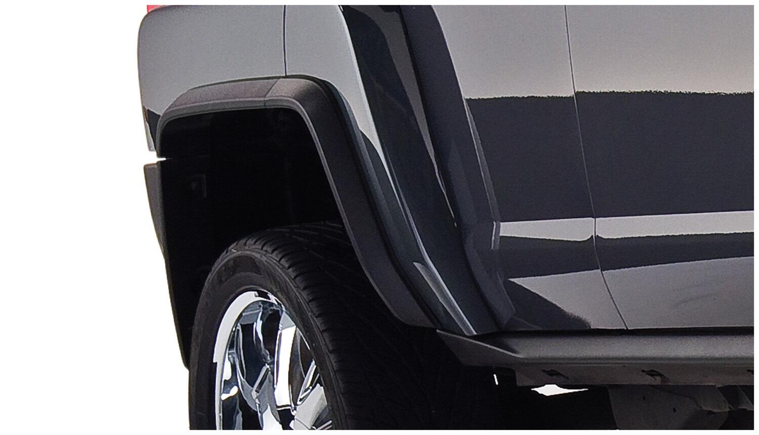 Black OE Style Smooth Finish 4-Piece Fender Flare Set For 2006-2010 Hummer H3 Bushwacker-1