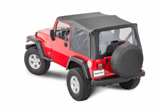 MasterTop Jeep TJ Replacement Top No Doorskins Clear Glass For 97-06 Jeep Wrangler TJ MasterTop