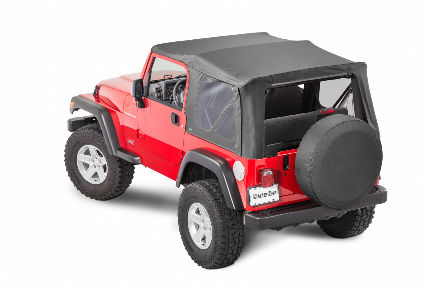 MasterTop Jeep TJ Replacement Top No Doorskins Clear Glass For 97-06 Jeep Wrangler TJ MasterTop