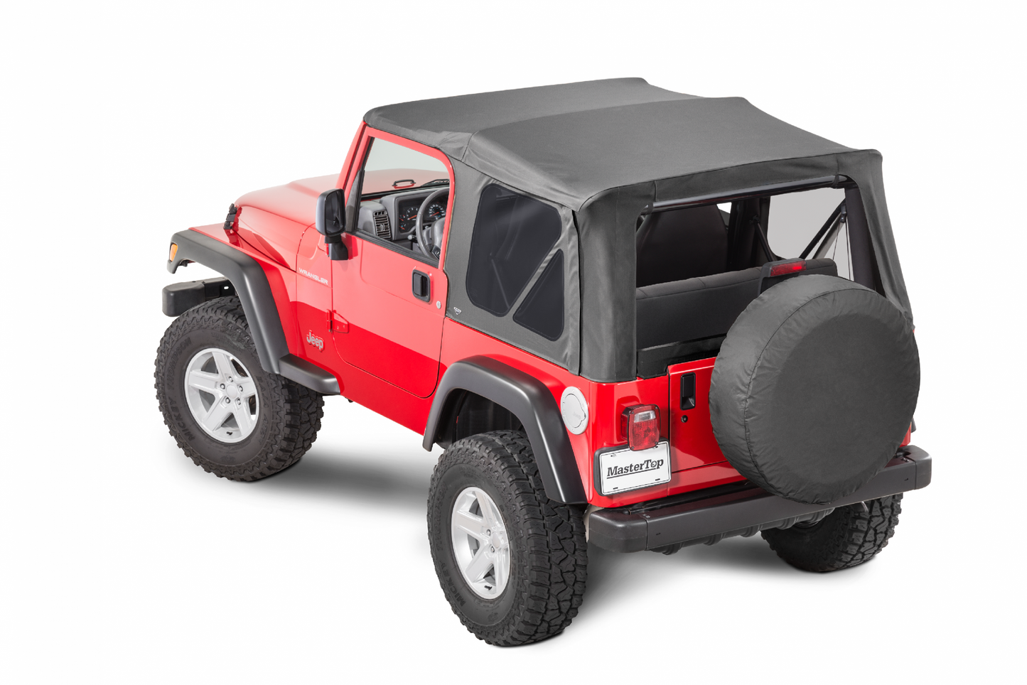 MasterTop Jeep TJ Replacement Top No Doorskins Tinted Glass For 97-06 Jeep Wrangler TJ MasterTop