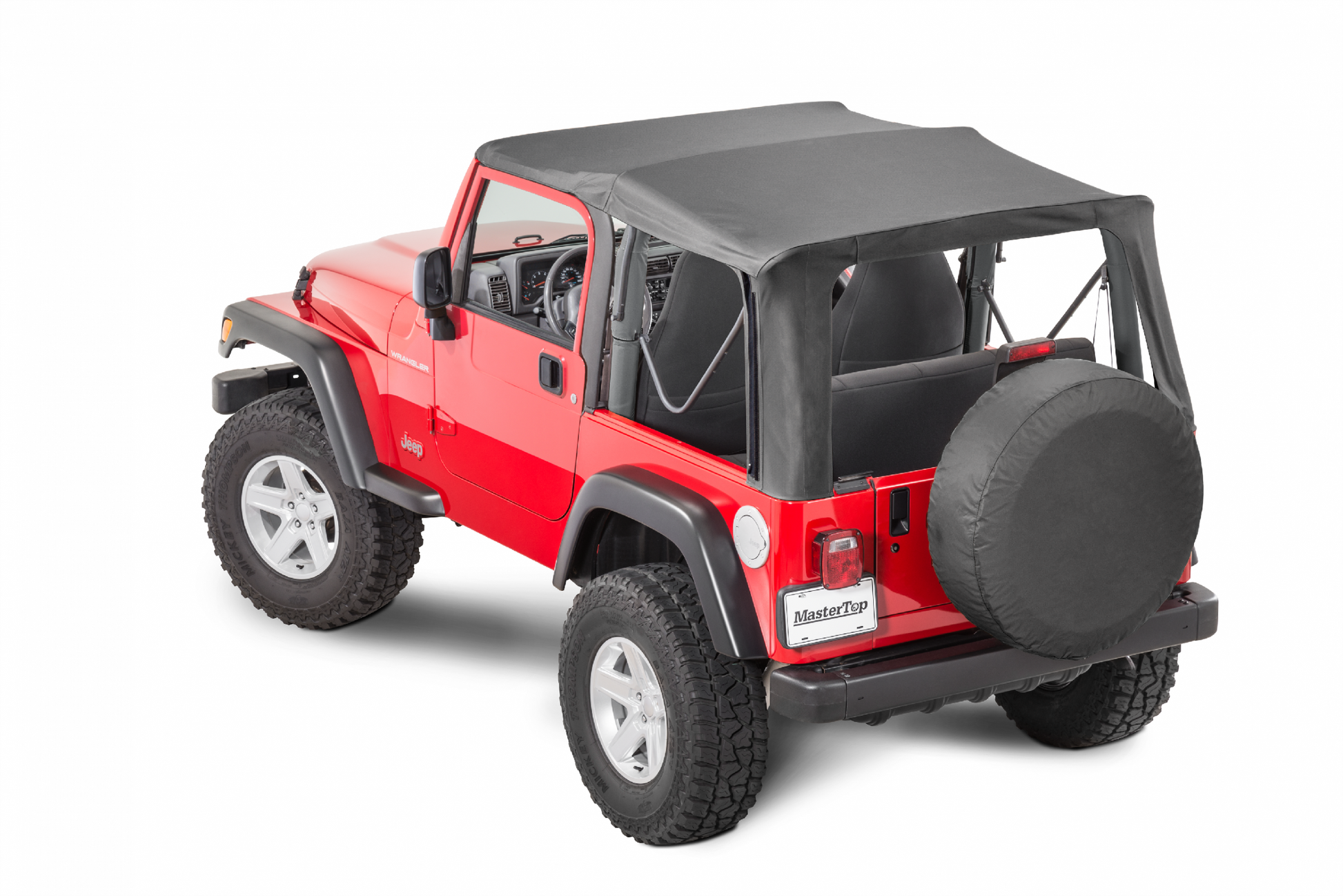 Jeep TJ Replacement Top No Doorskins Tinted Glass For 97-06 Jeep Wrangler TJ MasterTop-4