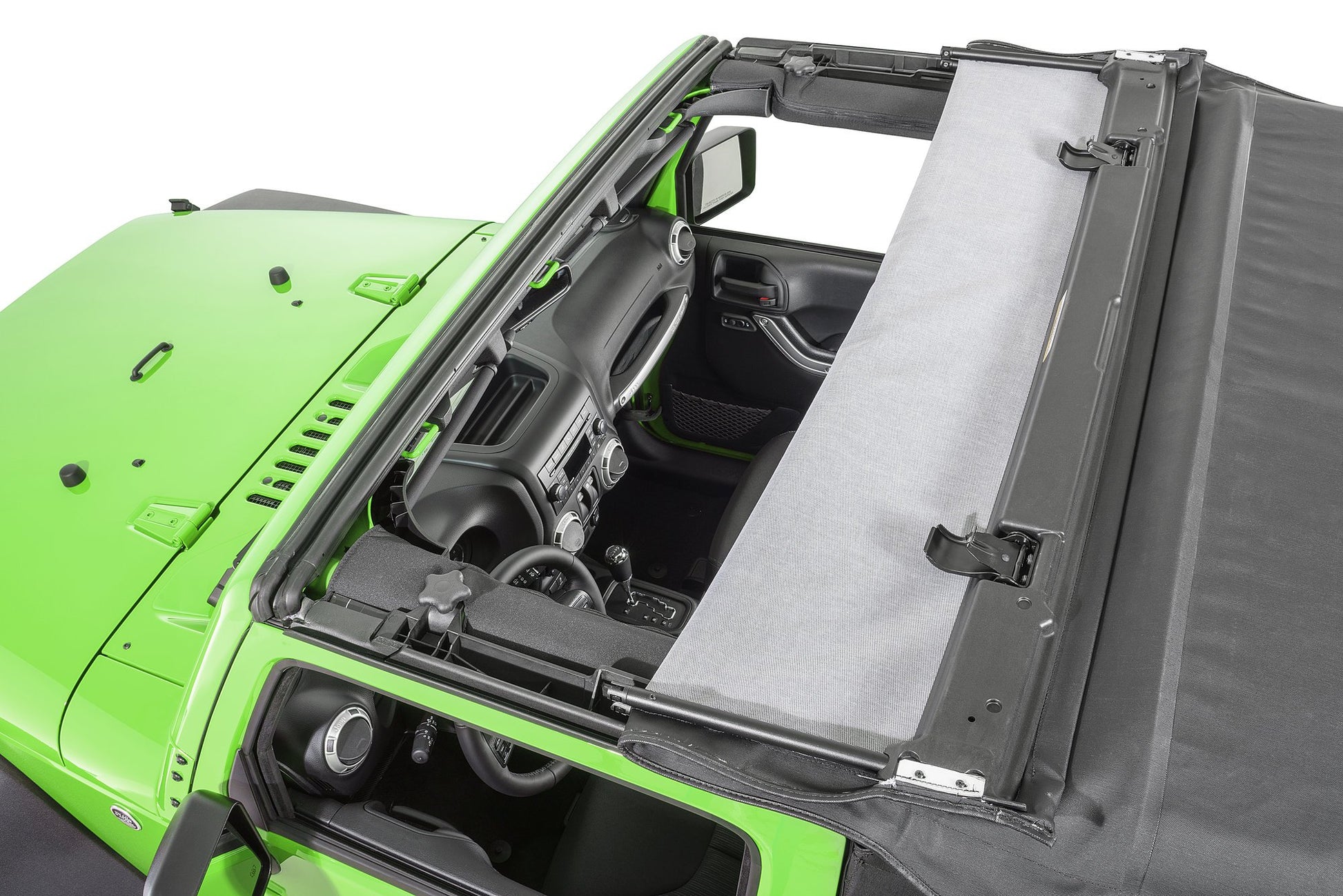 MasterTop Jeep JK Replacement Top No Doorskins Tinted Glass For 07-12 Jeep Wrangler JK 2 Door Black Diamond MasterTop