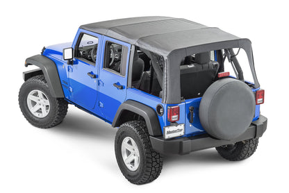 Jeep JK Replacement Top No Doorskins Tinted Glass For 10-18 Jeep Wrangler JK 4 Door Black Diamond MasterTop-1