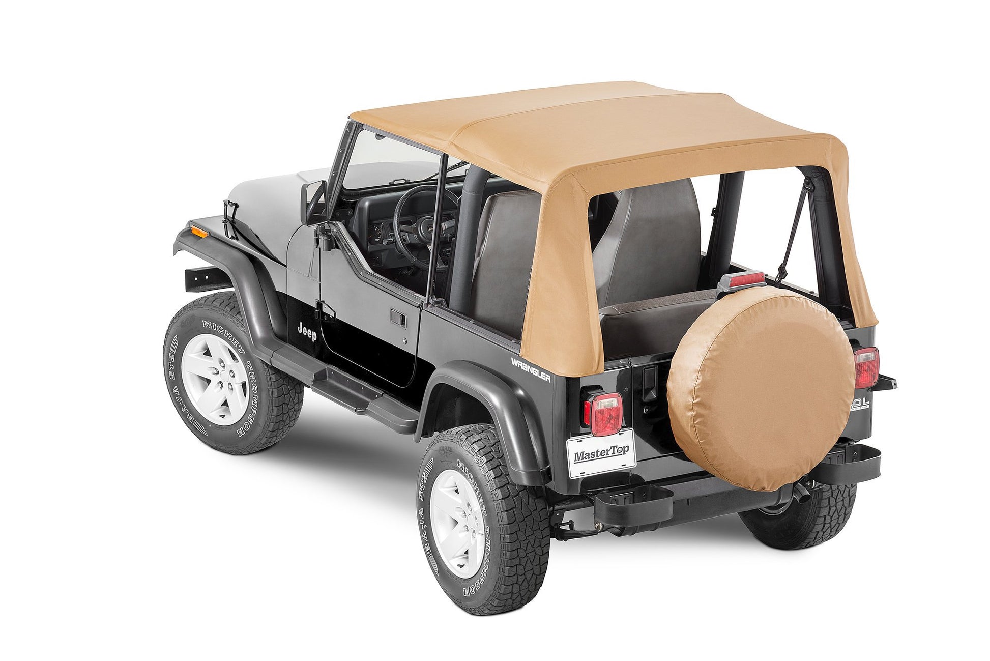 MasterTop Jeep YJ Replacement Top With Door Skins Clear Glass For 88-95 Jeep Wrangler YJ MasterTop