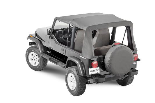 MasterTop Jeep YJ Replacement Top With Door Skins Clear Glass For 88-95 Jeep Wrangler YJ MasterTop