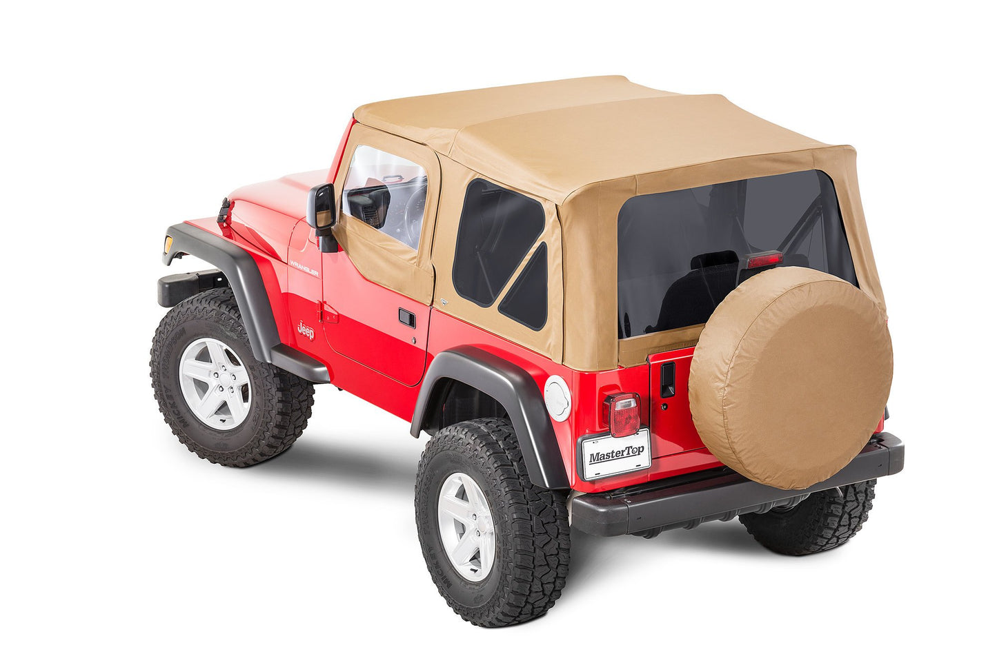 MasterTop Jeep TJ Replacement Top With Doorskins Tinted Glass For 97-06 Jeep Wrangler TJ MasterTop