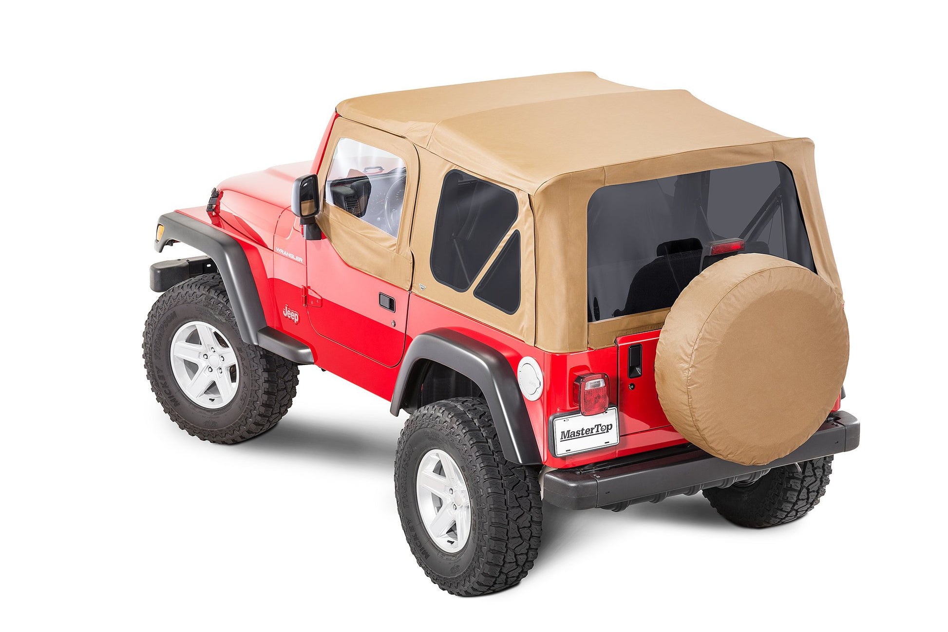 MasterTop Jeep TJ Replacement Top With Doorskins Tinted Glass For 97-06 Jeep Wrangler TJ MasterTop