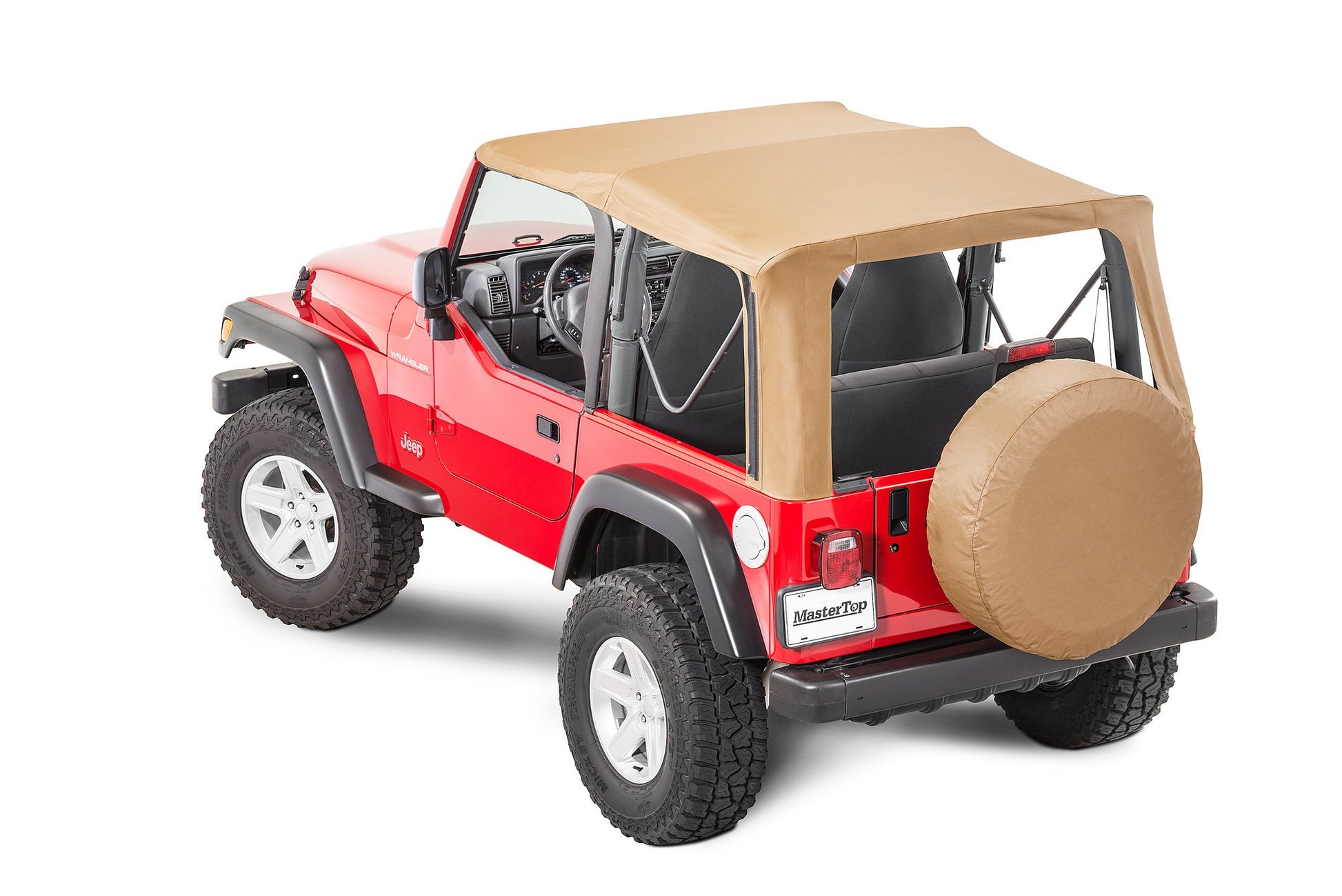 MasterTop Jeep TJ Replacement Top With Doorskins Tinted Glass For 97-06 Jeep Wrangler TJ MasterTop