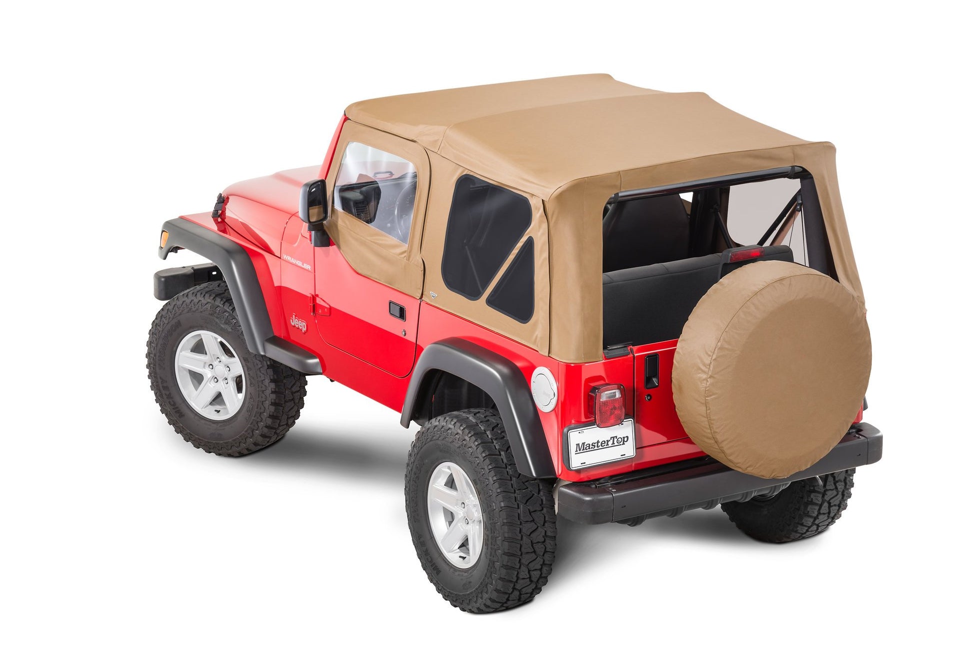 MasterTop Jeep TJ Replacement Top With Doorskins Tinted Glass For 97-06 Jeep Wrangler TJ MasterTop
