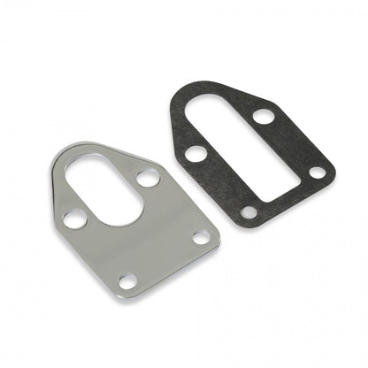 Fuel Pump Mounting Plate Chrome Fits Small Block Chevrolet 265-400 Mr Gasket-2