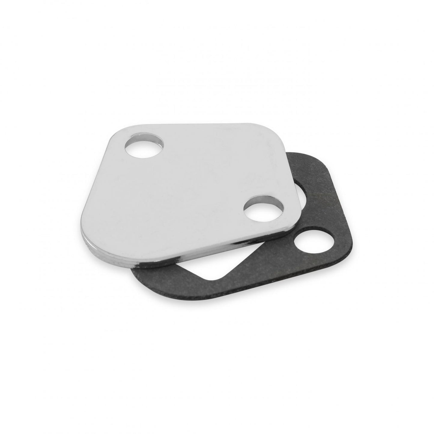 Fuel Pump Block Off Plate Chrome Fits Big Block Chevrolet 396/427/454 & most other V6 or V8 engines with 1-3/4 Inch Bolt Spacing Mr Gasket