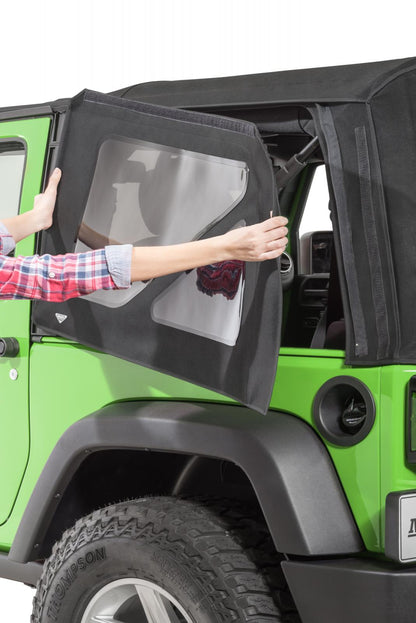 Jeep JK Replacement Top Tinted Glass 07-12 Wrangler JK 2 Door Black MasterTwill MasterTop-4