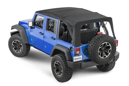 Jeep JK Replacement Top Tinted Glass 07-09 Wrangler JK 4 Door Black MasterTwill MasterTop-1
