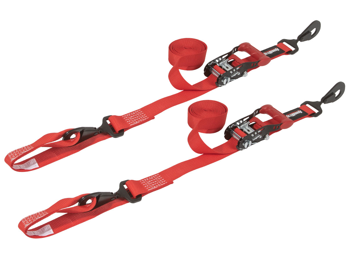 1.5 Inch x 10' Ratchet Tie-Down w/ Soft-Tie 2 Pack SpeedStrap