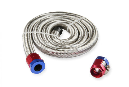 Braided Steel Fuel Line Kit 3/8 Inch x 3 Foot Fits Carburetted Applications Mr Gasket-2