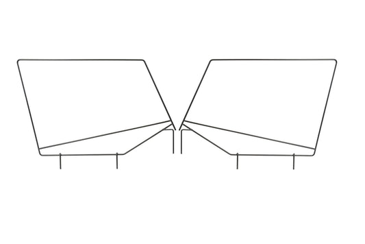 Jeep YJ Upper Steel Door Frames Pair For 87-95 Wrangler YJ Black Powdercoat MasterTop