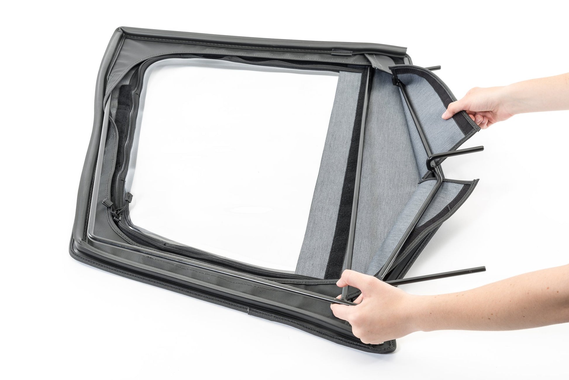 Jeep YJ Upper Steel Door Frames Pair For 87-95 Wrangler YJ Black Powdercoat MasterTop-3