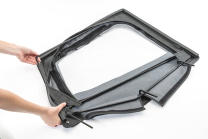 Jeep YJ Upper Steel Door Frames Pair For 87-95 Wrangler YJ Black Powdercoat MasterTop-4