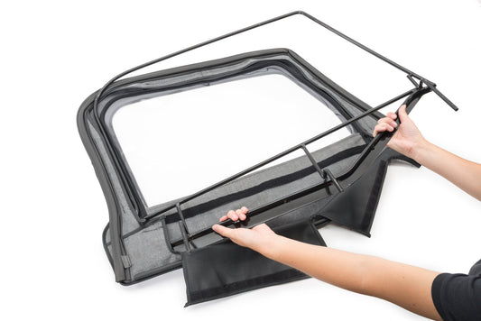 Jeep TJ Upper Steel Door Frames Pair For 97-06 WranglerTJ Black Powdercoat MasterTop-1