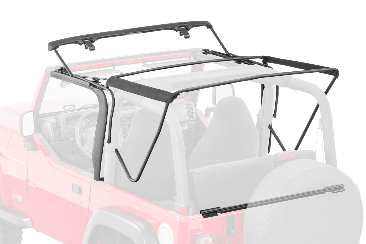 MasterTop Complete Soft top Hardware Kit 97-06 TJ Wrangler New Easy Install Design MasterTop