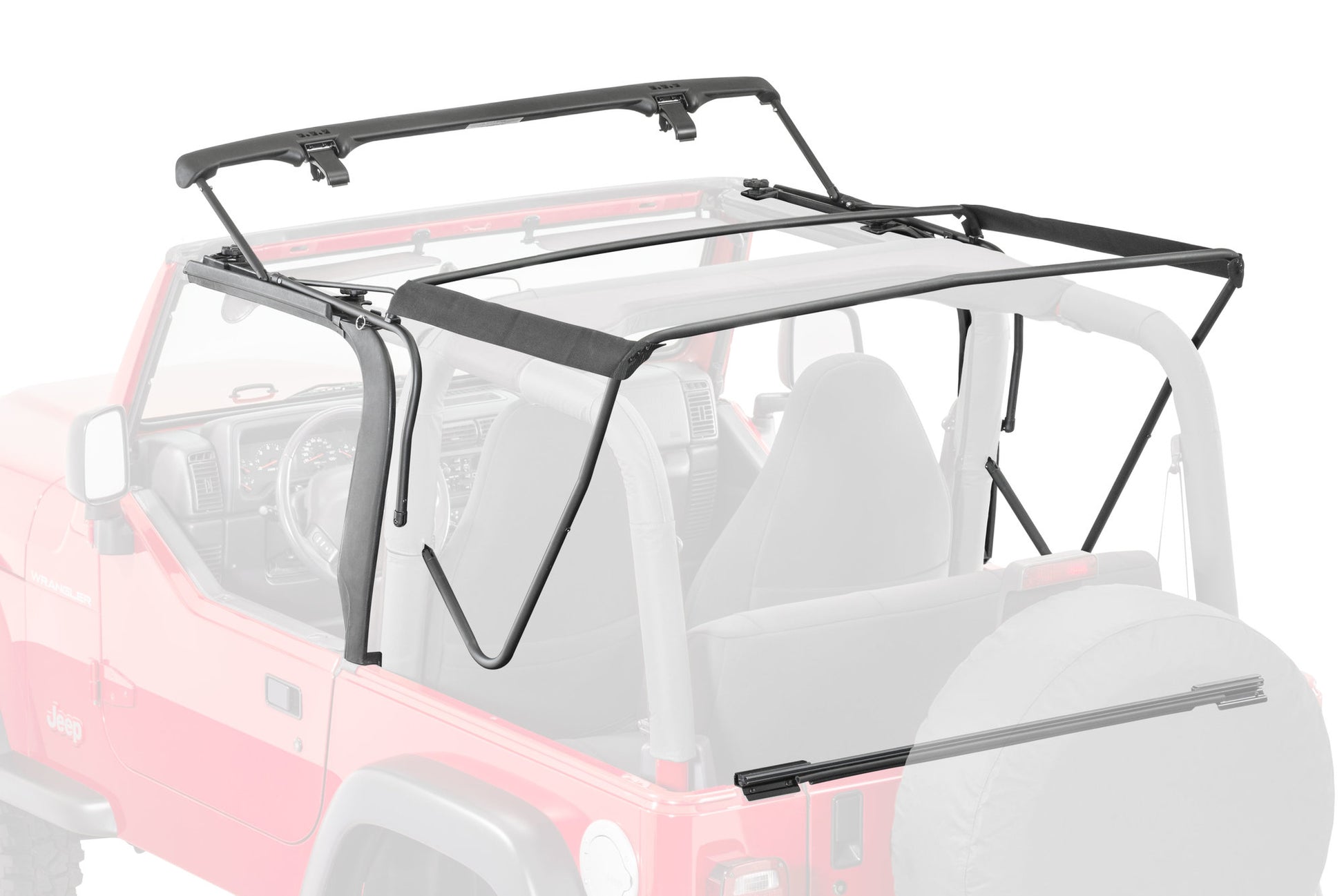 MasterTop Complete Soft top Hardware Kit 97-06 TJ Wrangler New Easy Install Design MasterTop