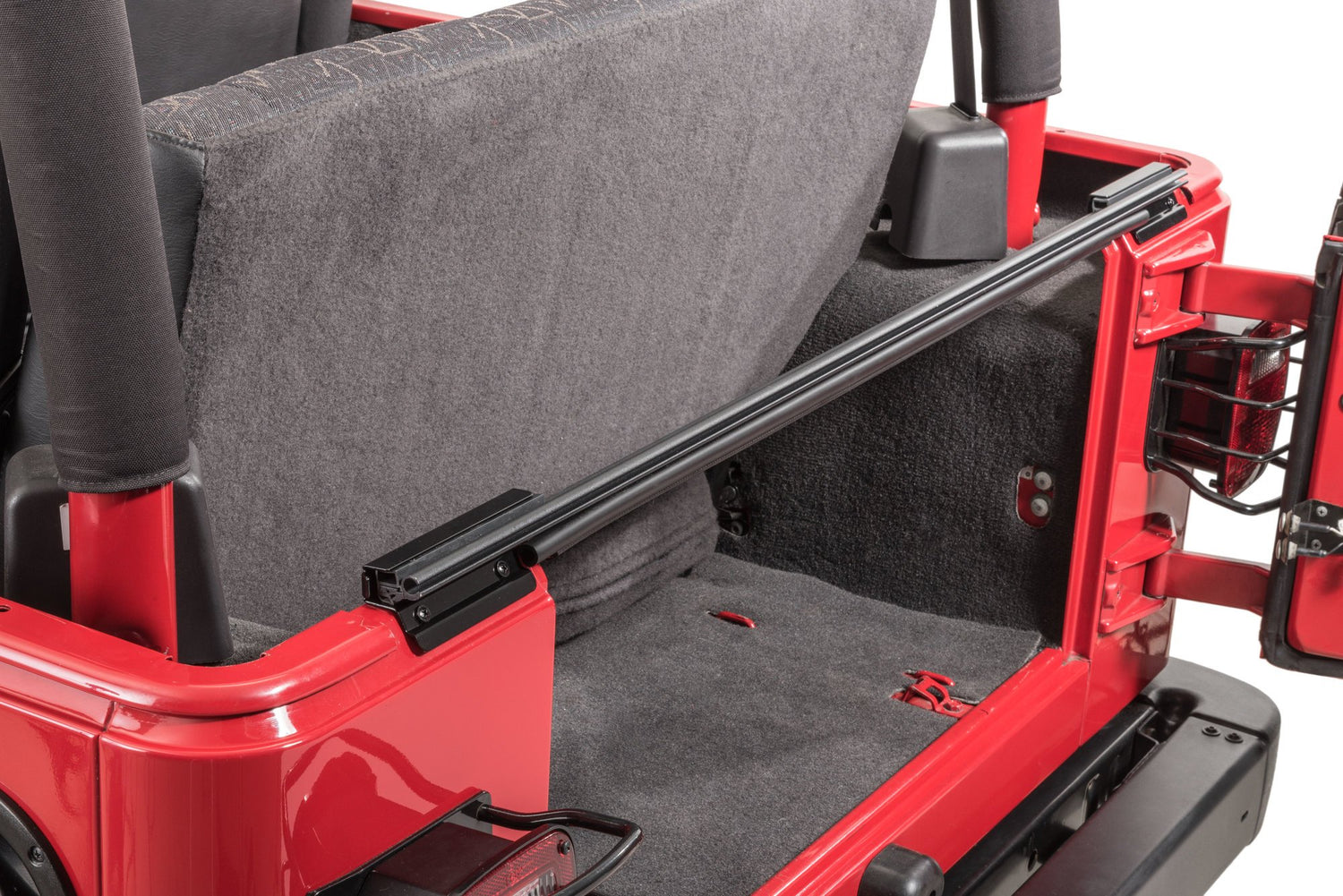 MasterTop Jeep TJ/YJ Replacement Tailgate Bar For 87-06 Wrangler TJ/YJ Black MasterTop