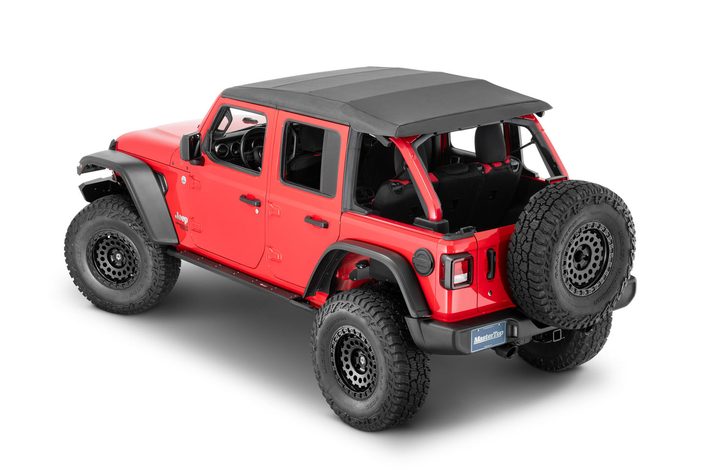 MasterTop MasterTop Complete Fastback Top, 18-Present Jeep JLU Wrangler 4 Door, MasterTwill MasterTop