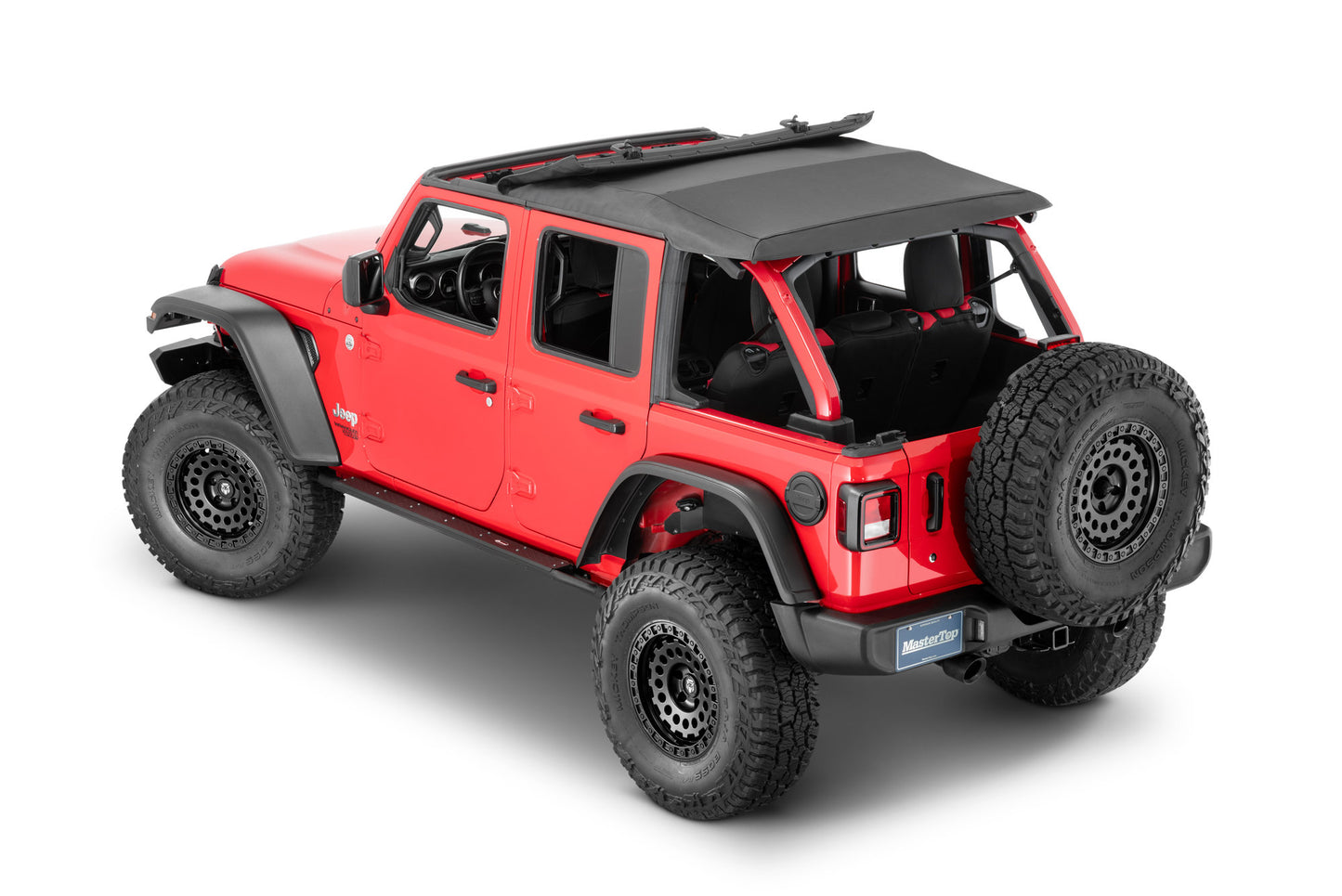 MasterTop MasterTop Complete Fastback Top, 18-Present Jeep JLU Wrangler 4 Door, MasterTwill MasterTop